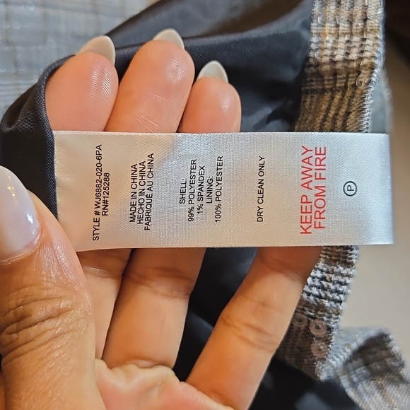 Jason Wu Houndstooth Plaid Clear Sequin Double Breasted Y2K Lined Blazer Jacket - Picture 15 of 16